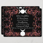 God & Goddess Wiccan Handfasting Invitation Kaart (Voorkant / Achterkant)