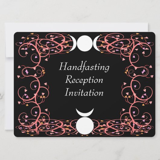 God & Goddess Wiccan Reception Invitation Kaart (Achterkant)