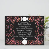 God & Goddess Wiccan Reception Invitation Kaart (Staand voorkant)