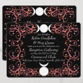 God & Goddess Wiccan Reception Invitation Kaart (Voorkant / Achterkant)