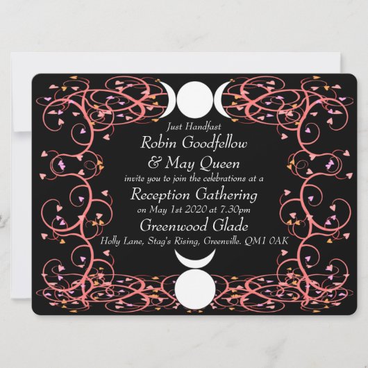 God & Goddess Wiccan Reception Invitation Kaart (Voorkant)