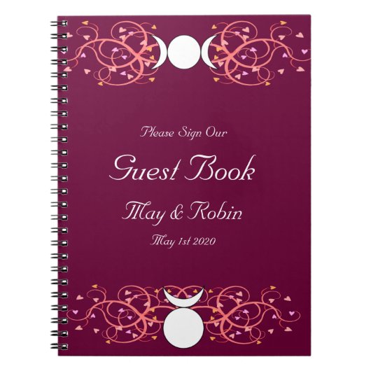 God & Goddess Wiccan Wedding Reception Guestbook Notitieboek (Voorkant)