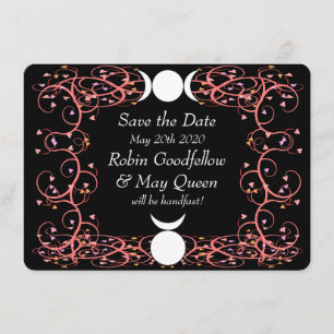 God & Goddess Wiccan Wedding Save the Date Card