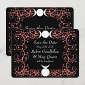 God & Goddess Wiccan Wedding Save the Date Card (Voorkant / Achterkant)