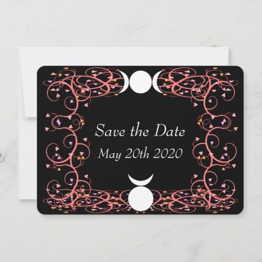 God & Goddess Wiccan Wedding Save the Date Card (Achterkant)