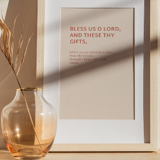 God, Grace voor de maaltijden van Prayer Poste Poster