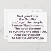 God Grant me Humor Briefkaart (Voorkant / Achterkant)