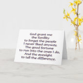 God Grant me Humor Kaart (Gele Bloem)