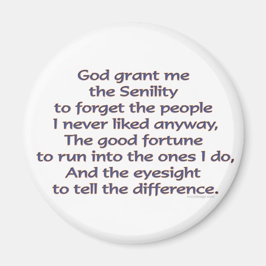 God Grant me Humor Magneet (Voorkant)