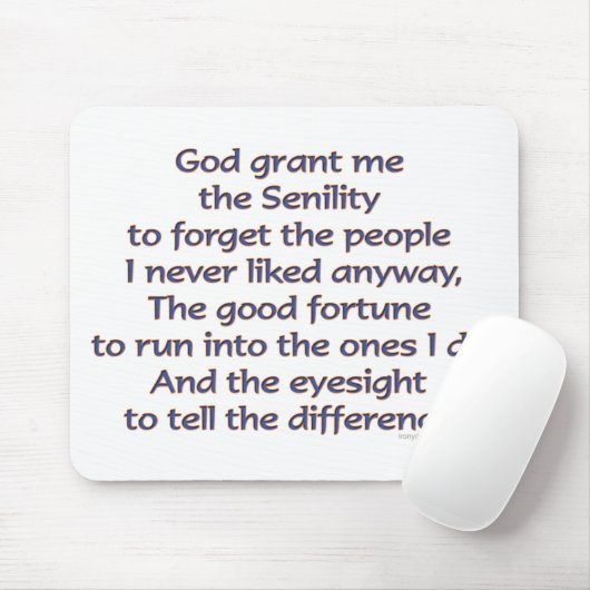 God Grant me Humor Muismat (Met muis)