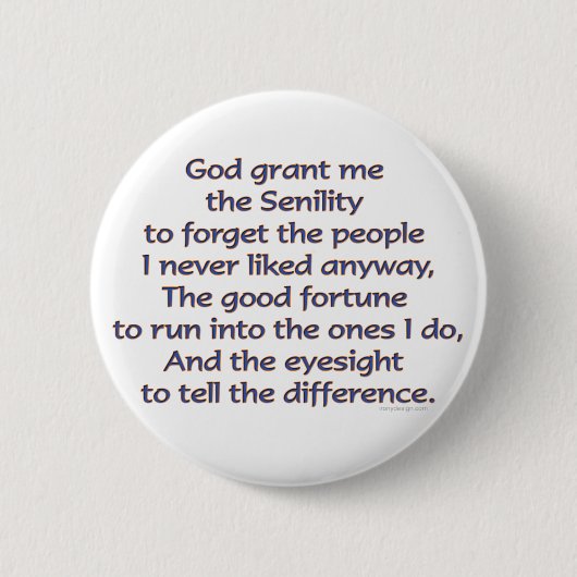 God Grant me Humor Ronde Button 5,7 Cm (Voorkant)