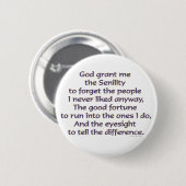 God Grant me Humor Ronde Button 5,7 Cm (Voorkant /achterkant)