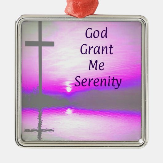 God Grant Me Serenity oranament Metalen Ornament (Voorkant)