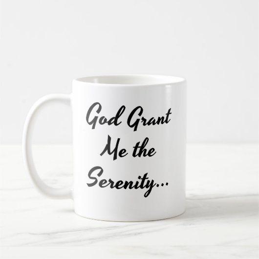 "God Grant Me the Serenity" Gebed Koffiemok (Links)