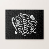 God Guitar Coffee Music Lover Funny Christelijk Legpuzzel (Horizontaal)