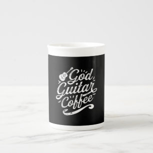 God Guitar Coffee Music Lover Funny Christelijk Porselein Kop