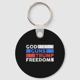 God Guns Trump Vrijheid - Grappig Usa Trump Sleutelhanger