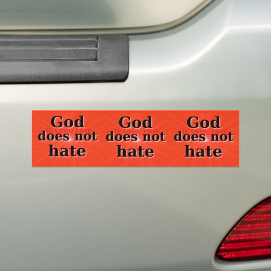 God haat Bumpersticker niet (Op auto)