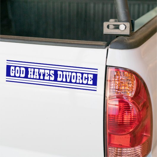 God haat Divorce Bumpersticker (Op Truck)