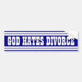 God haat Divorce Bumpersticker (Voorkant)