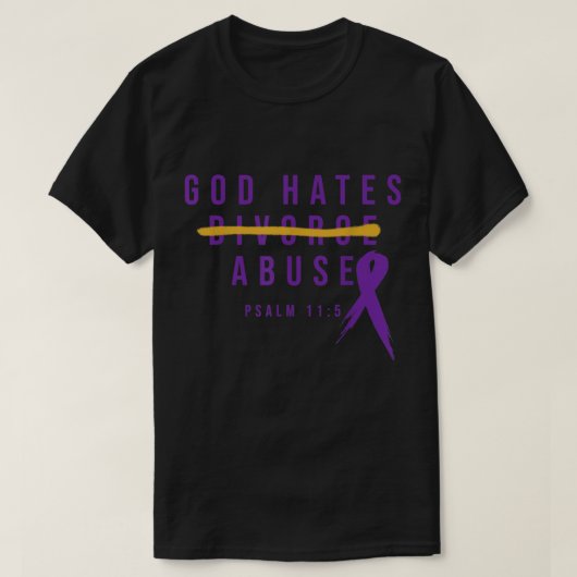 God haat misbruik t-shirt (Design voorkant)