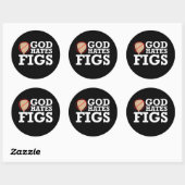 GOD HAAT VIJGEN - WIT - PNG.NL RONDE STICKER (Vel)