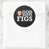 GOD HAAT VIJGEN - WIT - PNG.NL RONDE STICKER (Tas)