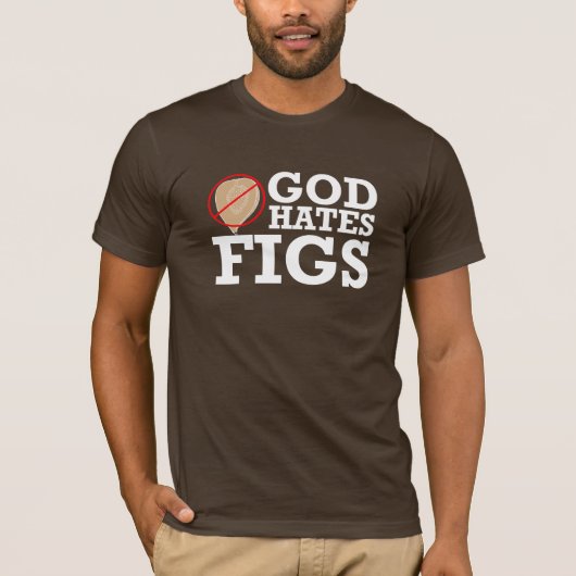 GOD HAAT VIJGEN - WIT T-SHIRT (Voorkant)