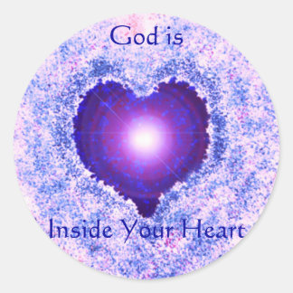 God hart, God is in je hart Ronde Sticker