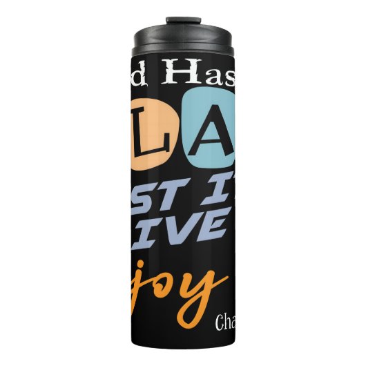 God Has A Plan Enjoy Thermosbeker (Voorkant)