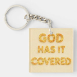 God has it covered yellow flowers Christian faith Sleutelhanger