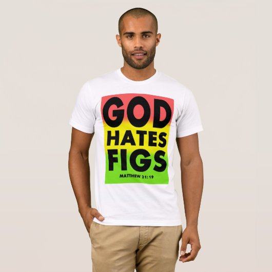 God Hate Figs Westboro Parody T-shirt (Voorkant volledig)