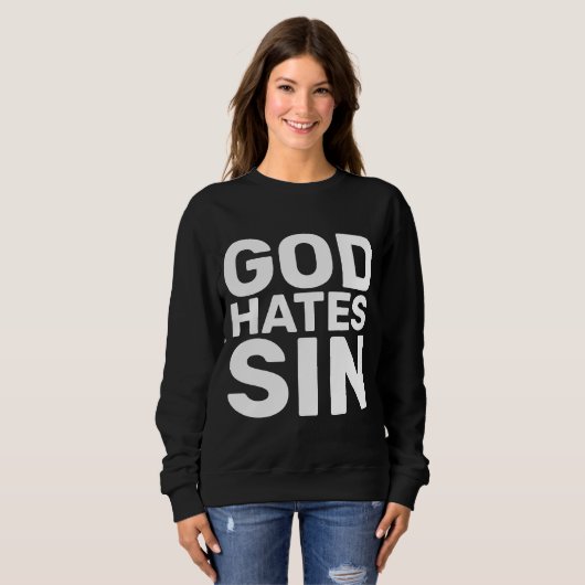 GOD HATES SIN, CHRISTELIJKE T-Shirts (Voorkant volledig)