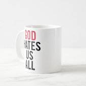 "God Hates Us All". Californication Hank Moody Koffiemok (Voorkant links)