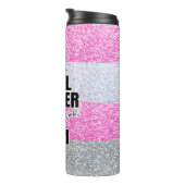 God Heal Cancer Pink Glitter Thermosbeker (Geroteerd rechts)