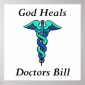 God heals, Artsen Bill Poster (Voorkant)