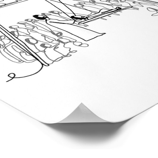 God Heals Man Of Palsy Let Down Through The Roof R Poster (Hoek)