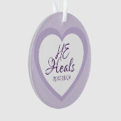 God Heals the Brokenhearted Light Purple Christmas Ornament (voorkant)
