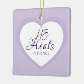 God Heals the Brokenhearted Light Purple Comfort Keramisch Ornament (Links)