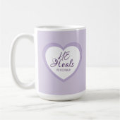 God Heals the Brokenhearted Light Purple Comfort Koffiemok (Links)