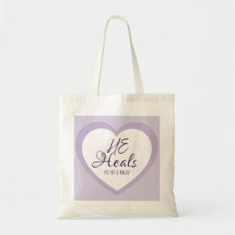 God Heals the Brokenhearted Light Purple Comfort Tote Bag