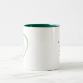 God Heals the Brokenhearted Soft Green Encouraging Tweekleurige Koffiemok (Center)