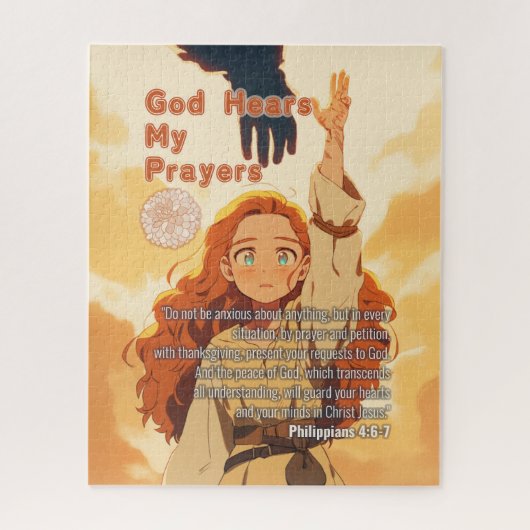 God Hears My Prayers - Christian Retro Anime Legpuzzel (Verticaal)