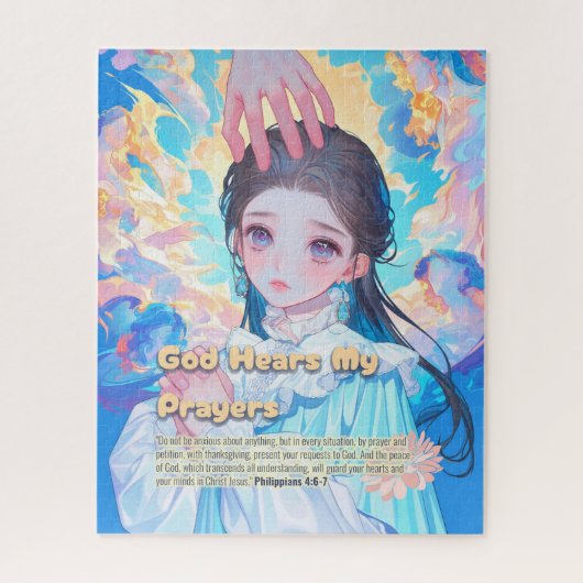 God Hears My Prayers - Christian Retro Anime Legpuzzel (Verticaal)