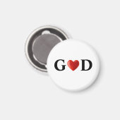 God Heart Calligrafie Magneet (Voorkant / Achterkant)