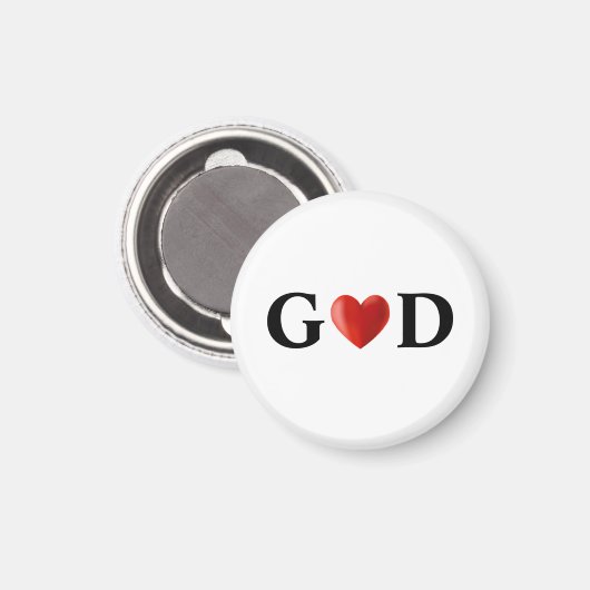 God Heart Calligrafie Magneet (Voorkant / Achterkant)