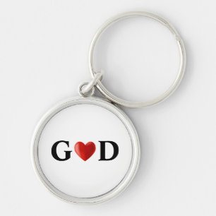 God Heart Calligrafie Sleutelhanger