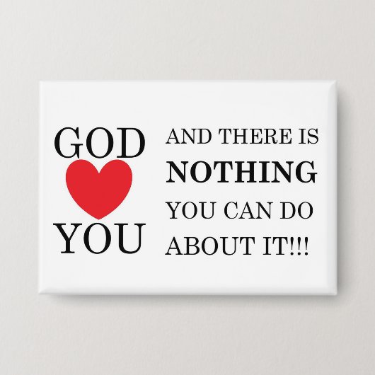 God Heart You Button (Voorkant)
