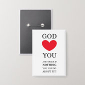 God Heart You Button (Voorkant / Achterkant)