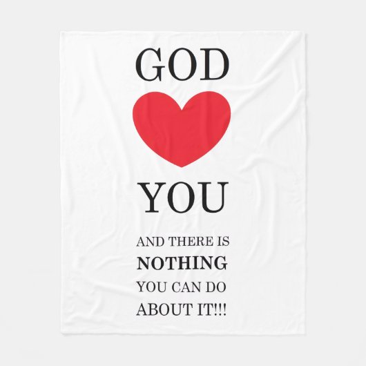 God Heart You Fleece Deken (Voorkant)